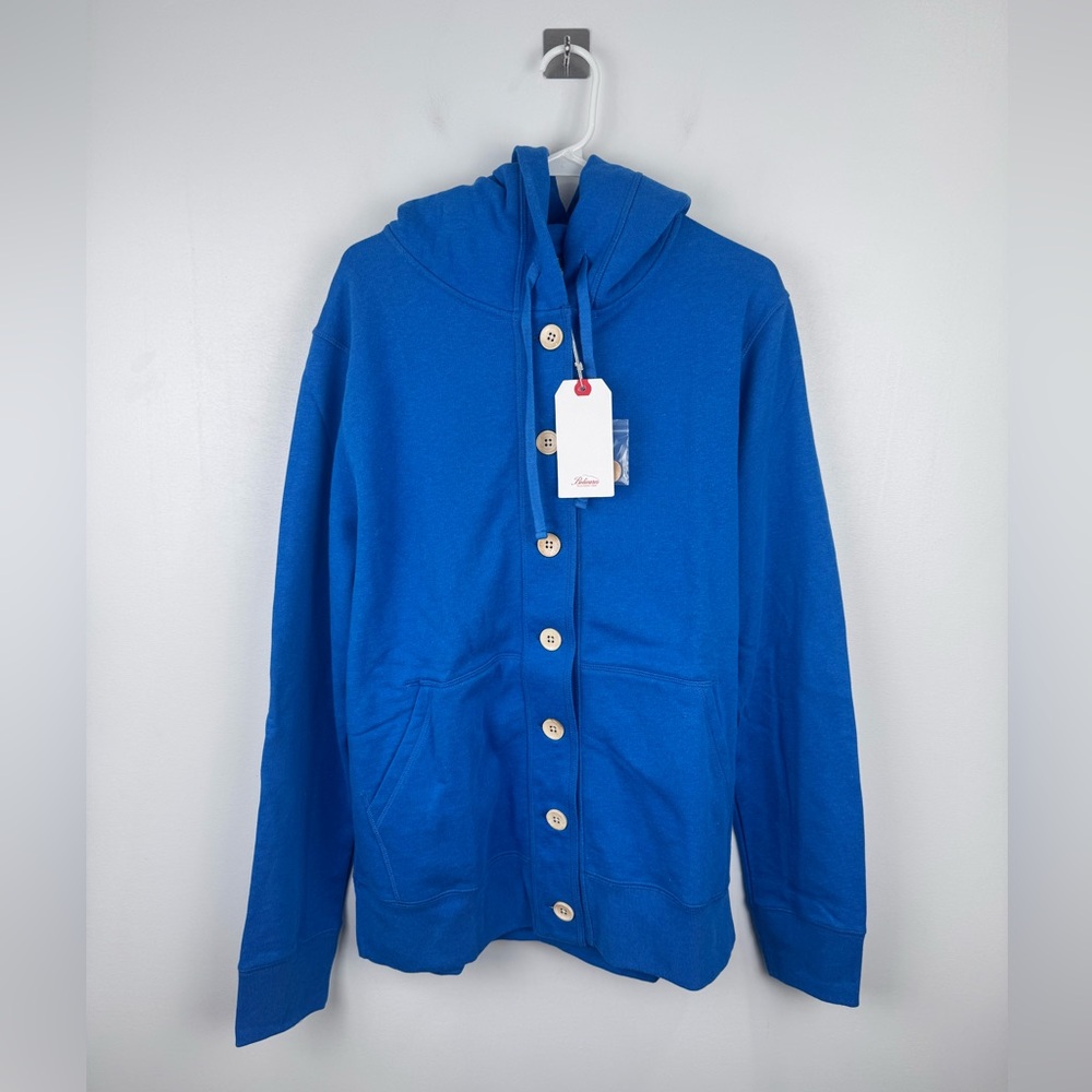 NWT Bolivares Men Blue Button Down Sweater Cardigan Size XL‎